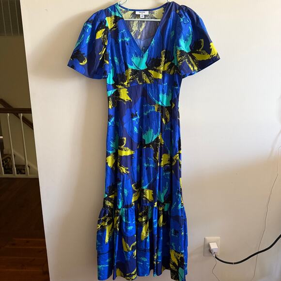 Christopher John Rogers for Target Blue Floral Dress Size 4 NWOT - Picture 2 of 4